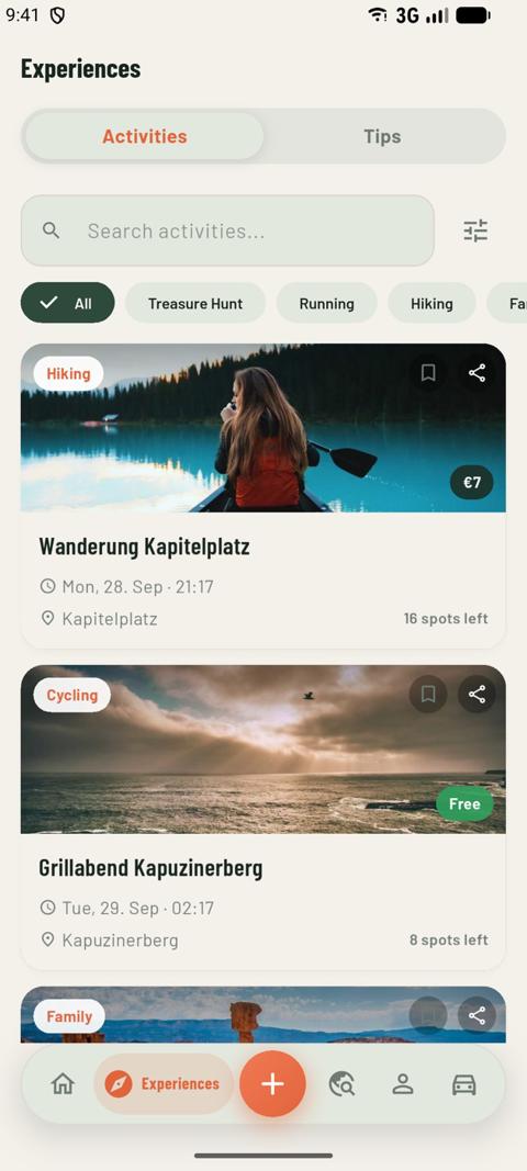 Discover activities near you