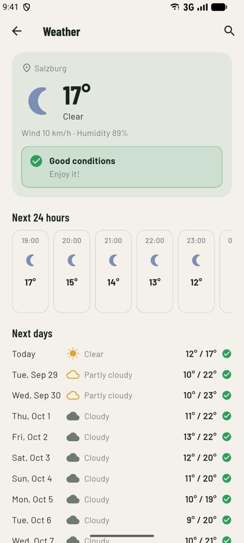 Check the weather before you go
